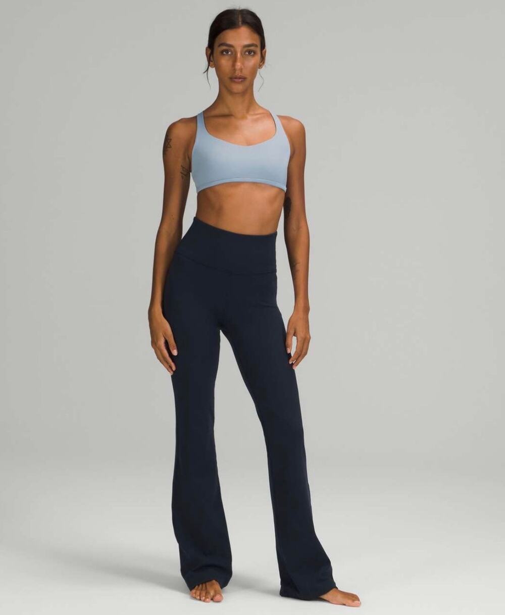 Lululemon Groove Super-High-Rise Flared Pant Nulu True Navy Size 4 32.5” Inseam